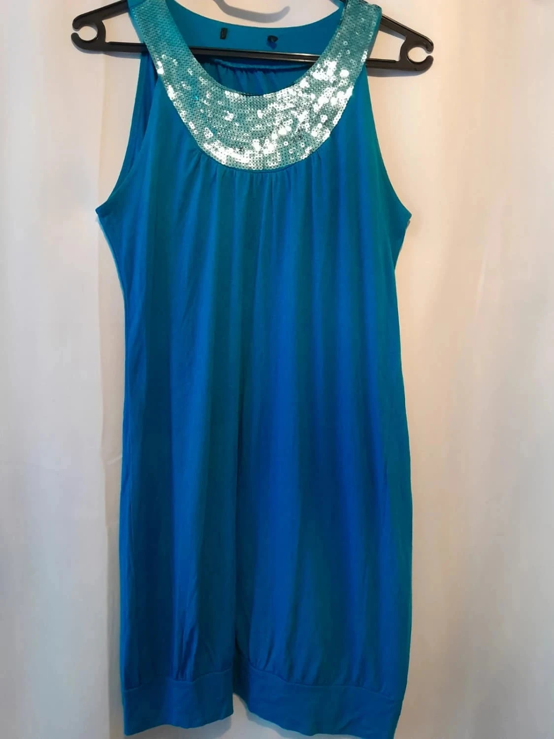 Robe bleue, Taille Unique, avec strass